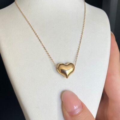 گردنبند 1/17 گرمی قلب حجیم